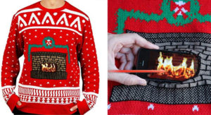 Cellphone fireplace sweaters
