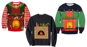 Graphic Fireplace Sweaters